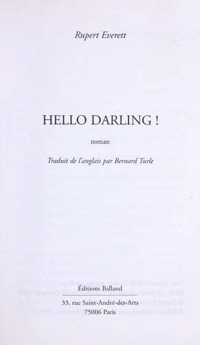 Hello, Darling!