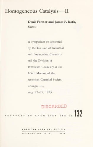 Homogeneous catalysis--II