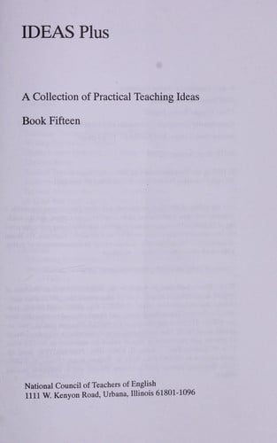 Ideas plus. a collection of practical teaching ideas