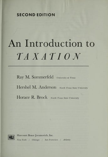 An introduction to taxation