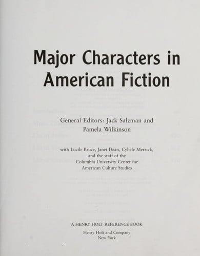 Major characters in American fiction