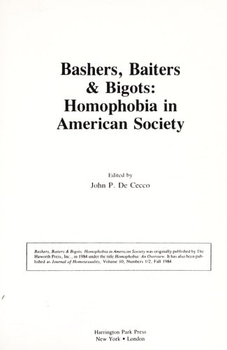 Bashers, baiters & bigots