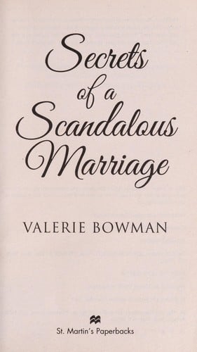Secrets of a Scandalous Marriage