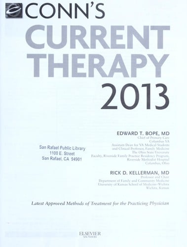 Conn's current therapy 2013