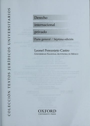 Derecho internacional privado