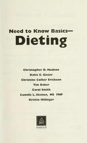 Need to know basics--dieting