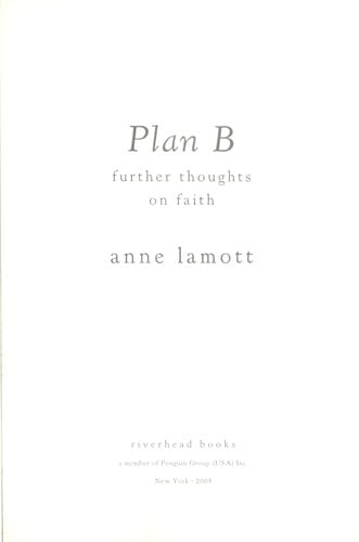 Plan B further thoughts on faith