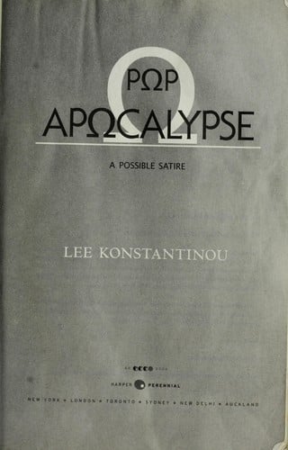 Pop apocalypse : a possible satire