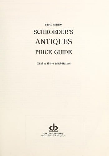 Schroeder's antiques price guide