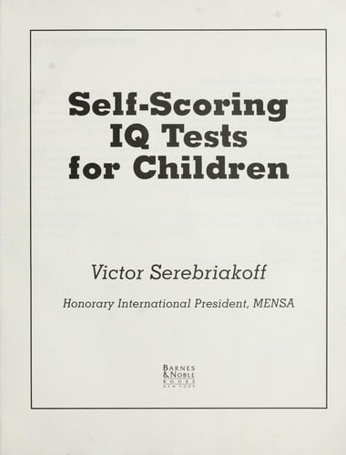 Self-scoring IQ tests for children