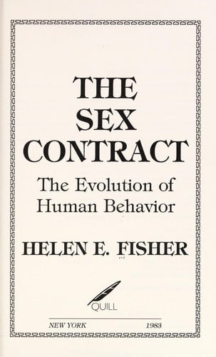 The sex contract : the evolution of human behavior