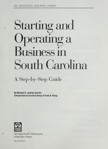 Starting and operating a business in South Carolina