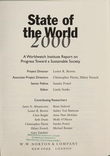 State of the world, 2000