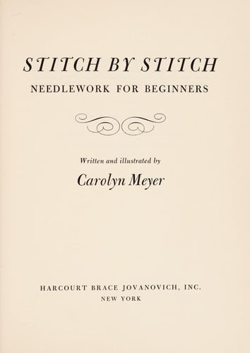 Stitch by stitch needlework for beginners