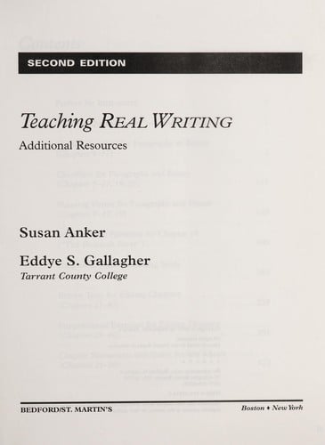Teaching real writing