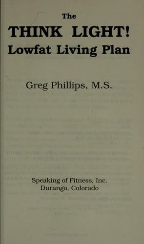 Think light! : lowfat living plan