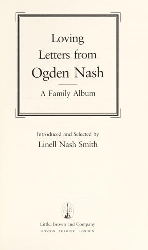 Loving letters from Ogden Nash