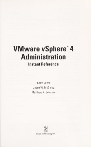 VMware vSphere 4 administration