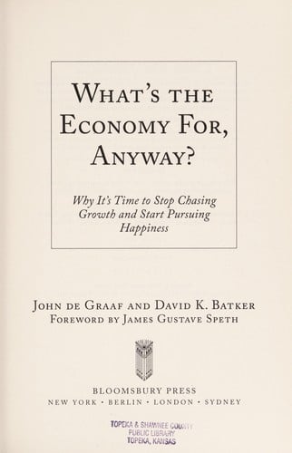 What's the economy for, anyway?