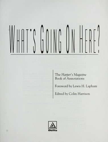 What's going on here?