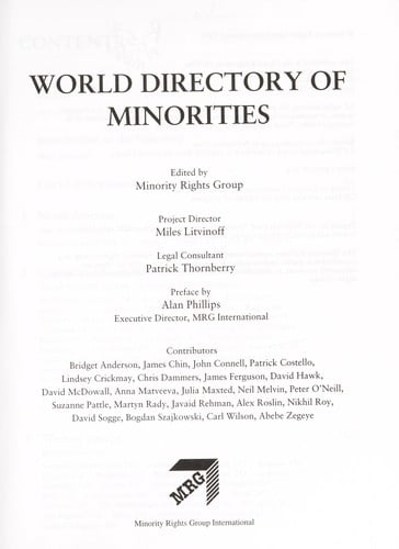 World directory of minorities