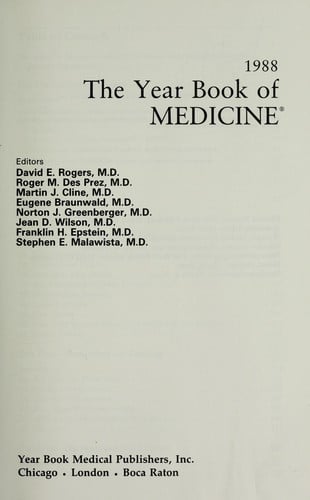 The Year book of Medicine, 1988