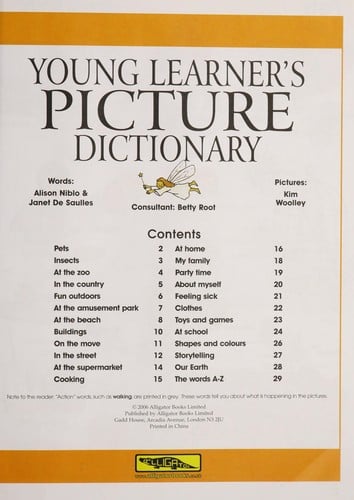 Young learner's picture dictionary
