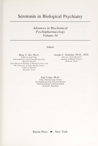 Serotonin in biological psychiatry