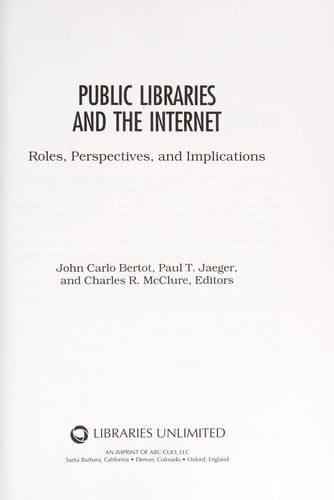 Public libraries and the Internet