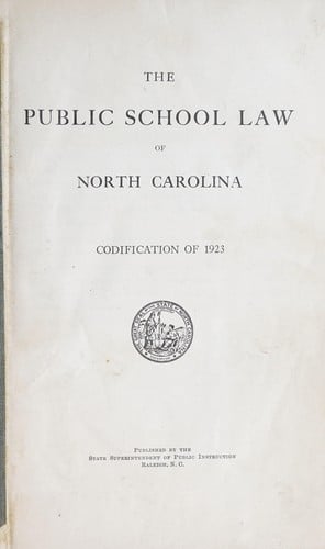 The public school law of North Carolina