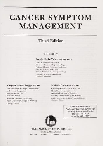 Cancer symptom management