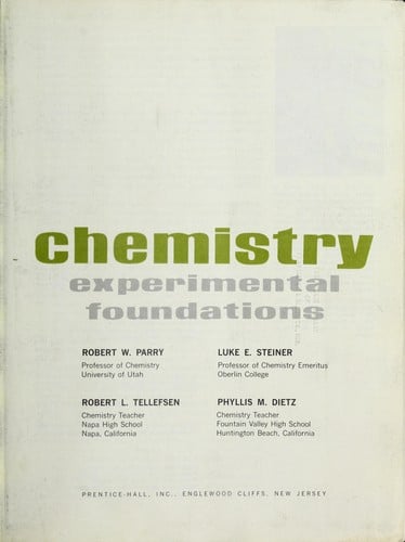 Chemistry: experimental foundations