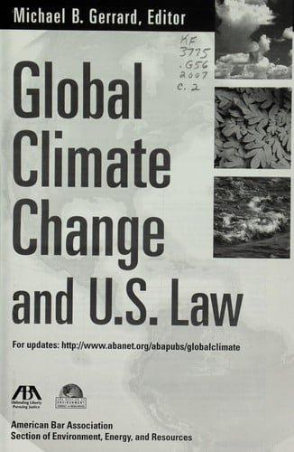 Global climate change and U.S. law