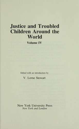 Justice and troubled children around the world