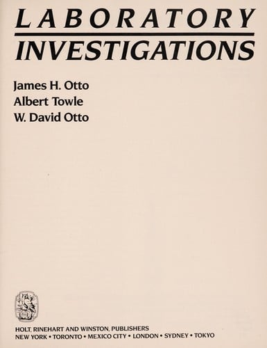 Laboratory investigations