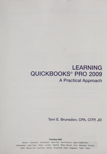 Learning Quickbooks Pro 2009