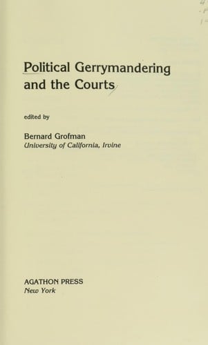 Political gerrymandering and the courts