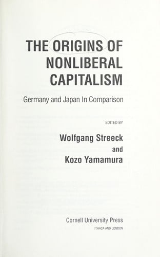 The origins of nonliberal capitalism