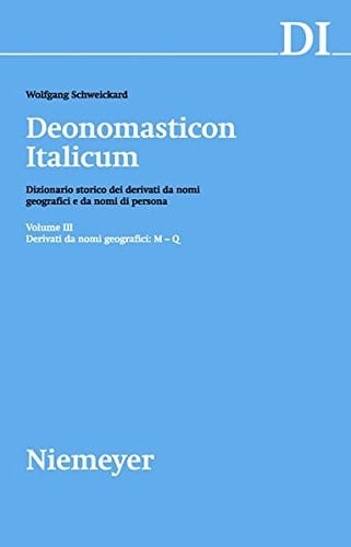 Derivati Da Nomi Geografici (M-Q) (Italian Edition)