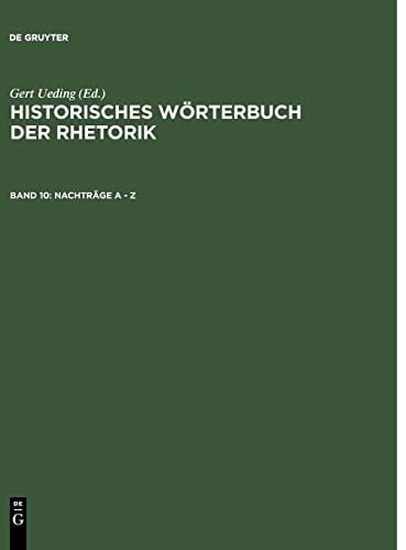 Nachtrage a - Z (Historisches Worterbuch Der Rhetorik) (German Edition)