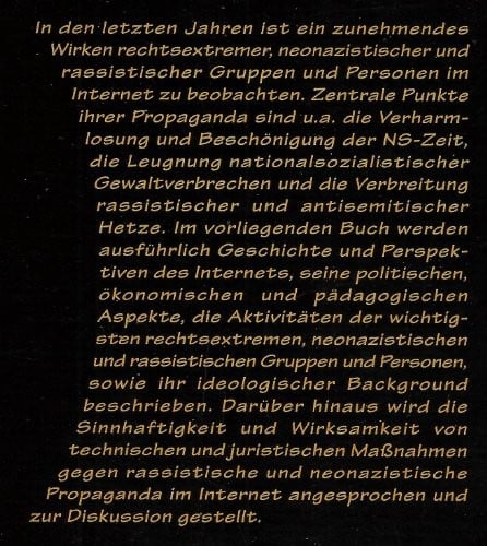 Das Netz des Hasses: Rassistische, rechtsextreme und neonazistische Propaganda im Internet (German Edition)