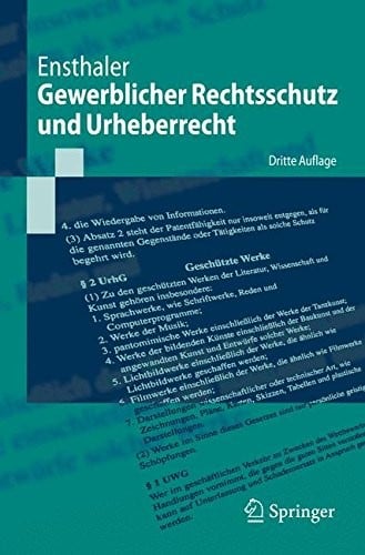 Gewerblicher Rechtsschutz und Urheberrecht (Springer-Lehrbuch) (German Edition)