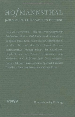 Hofmannsthal Jahrbuch 7/1999. Jahrbuch zur europäischen Moderne