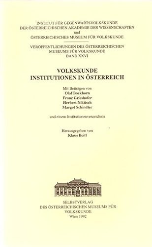 Volkskunde Institutionen in Österreich