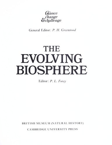 The Evolving biosphere