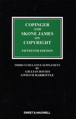 Copinger & Skone James on Copyright 3rd Supplement