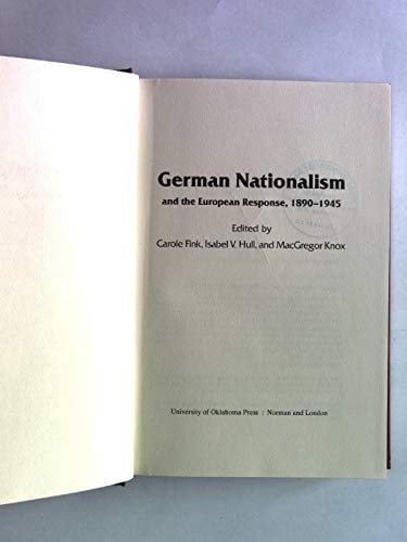 German nationalism and the European response, 1890-1945