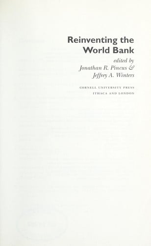 Reinventing the World Bank