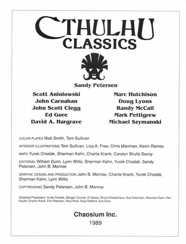Cthulhu Classics