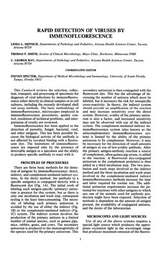 Cumitech 24: Rapid Detection of Viruses by Immunofluorescence